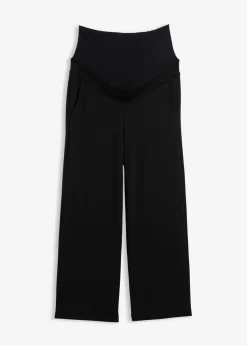 Weiche Umstandshose aus bequemen Punto di Roma, weites Bein