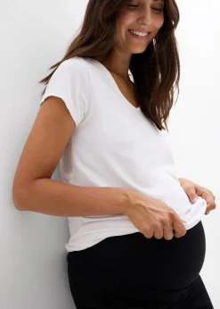 Weiche Umstandshose aus bequemen Punto di Roma, weites Bein