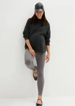 Weicher Umstands-und Stillpullover mit Schlitz