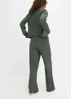 Weit geschnittener Loungewear Hausanzug aus weicher Rippe