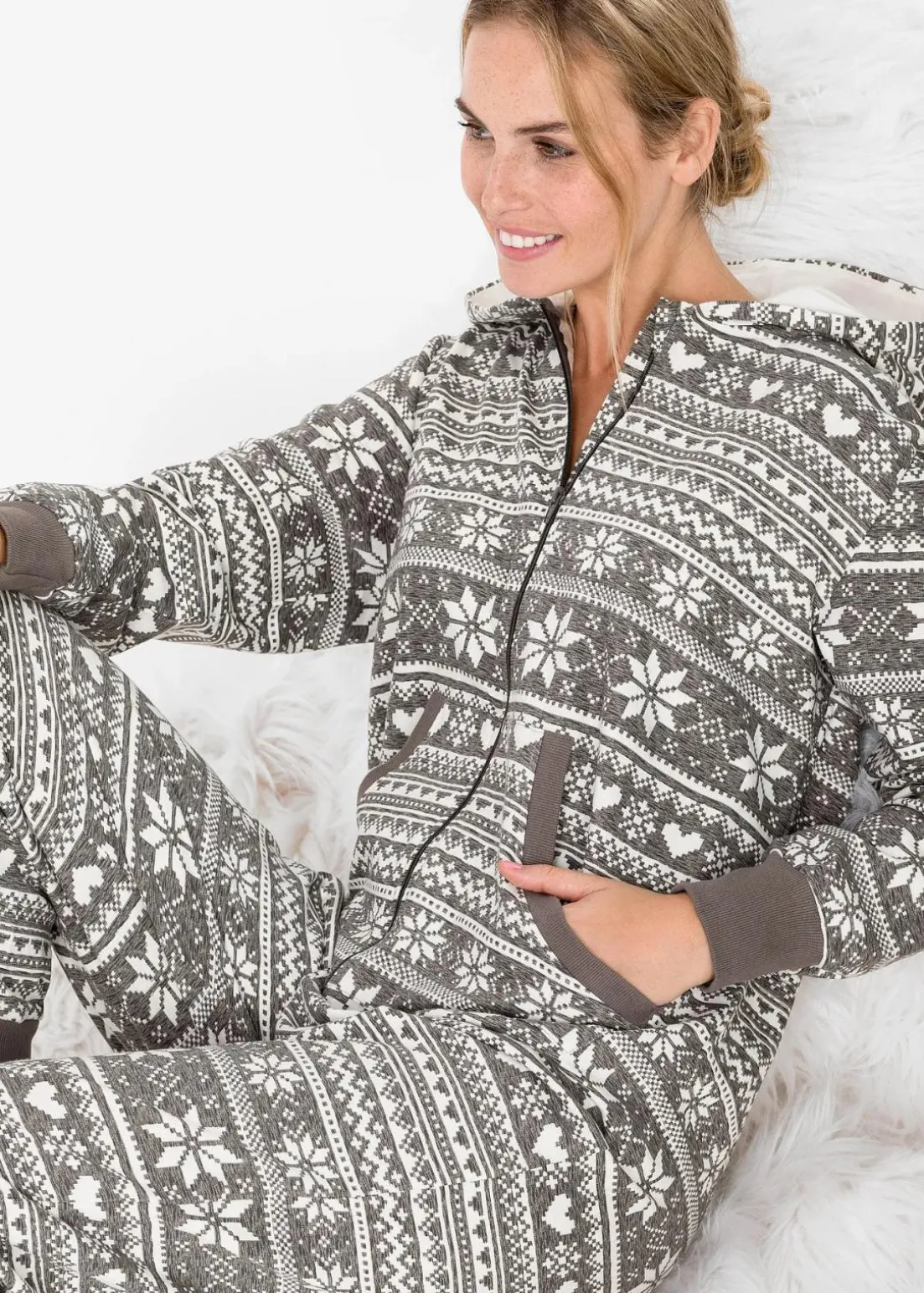 Weit geschnittener Loungewear Overall aus Sweatware