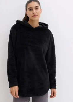 Weit geschnittener Loungewear Kuschel-Fleece Longpullover
