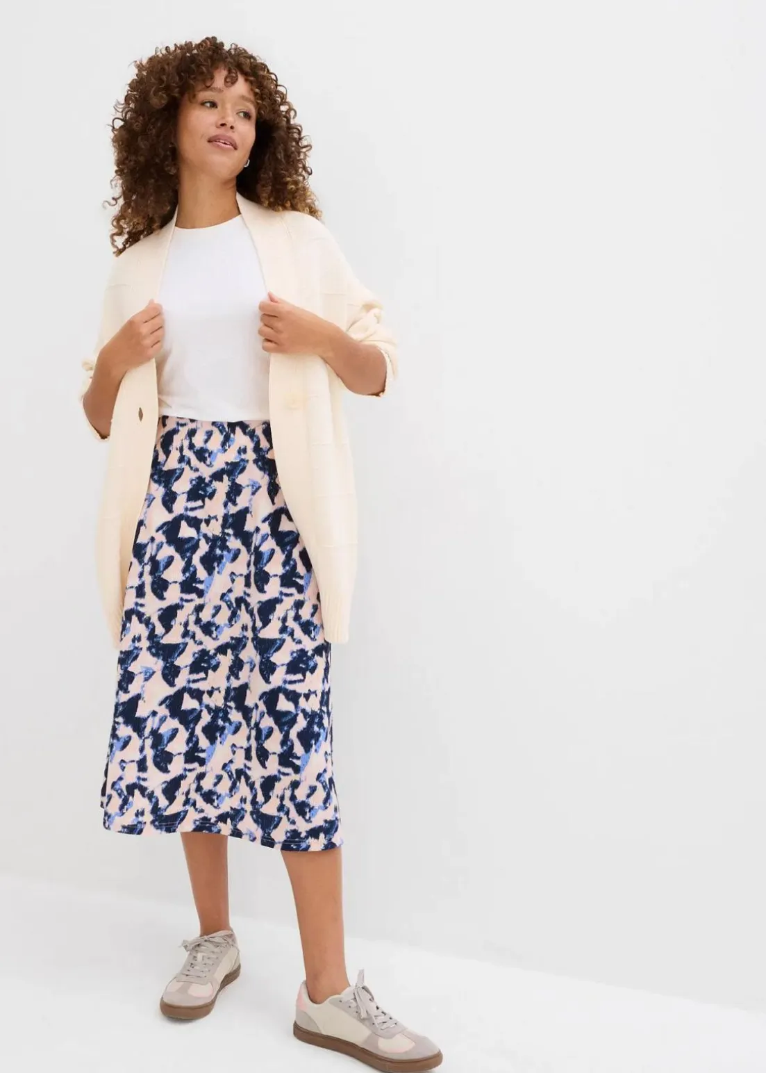 Weit geschnittener Midi-Rock