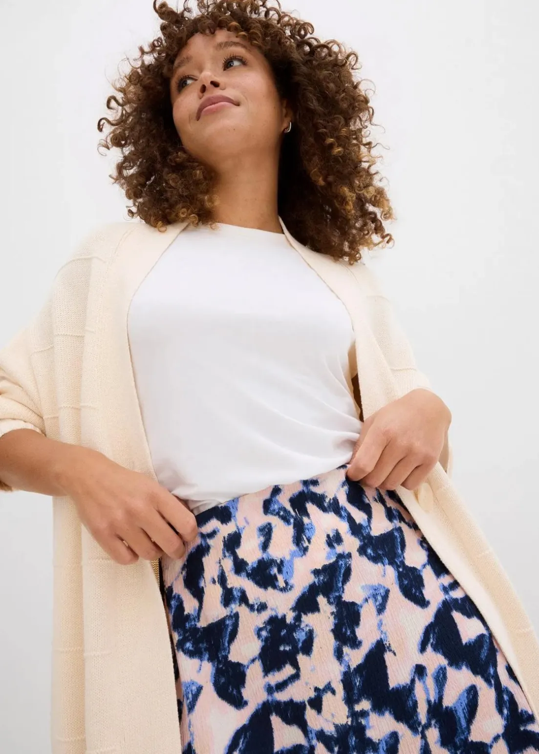 Weit geschnittener Midi-Rock