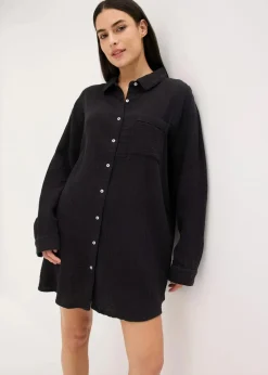 Weit geschnittenes Loungewear Nachthemd aus Musselin