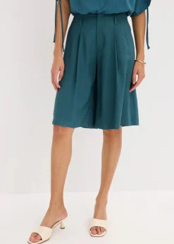 Weite Bundfalten Bermuda