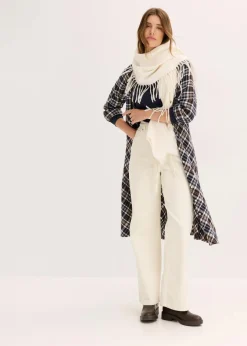 Weite Cordhose mit Bindegürtel