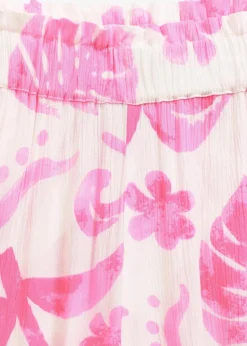 Weite Hose aus strukturierter Viskose