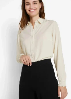 Weite Hose mit Gummibund aus Viskosemix