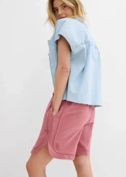 Weite Sweat-Shorts aus Baumwoll-Mix