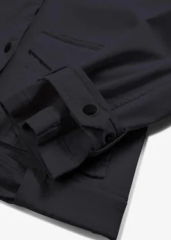 Weite Twill-Jacke mit aufgesetzten Taschen