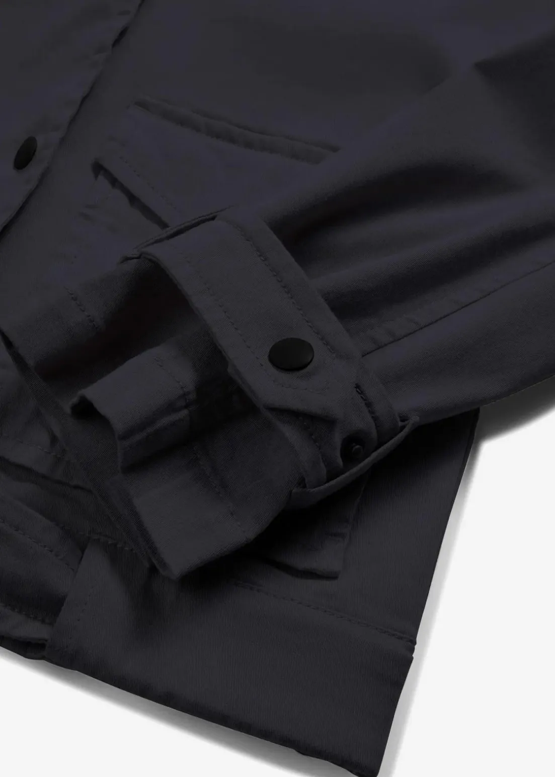 Weite Twill-Jacke mit aufgesetzten Taschen