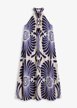 Weites Maxikleid aus fließender Viskose