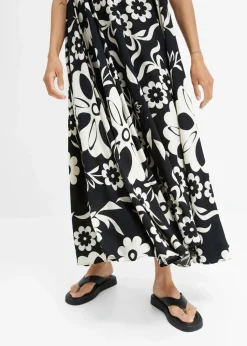 weites Trägerkleid aus fließender Viskose