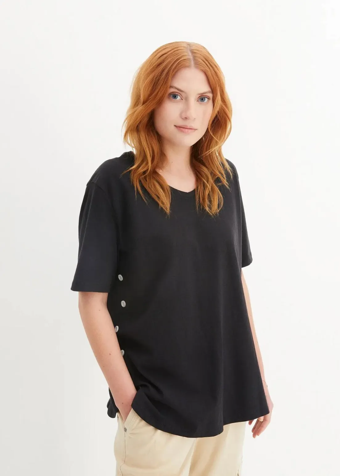 Weites T-Shirt aus Bio-Baumwolle