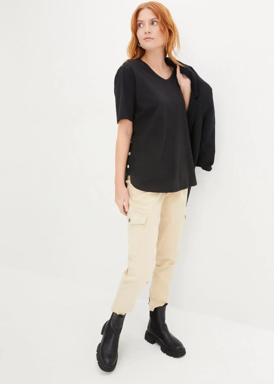 Weites T-Shirt aus Bio-Baumwolle