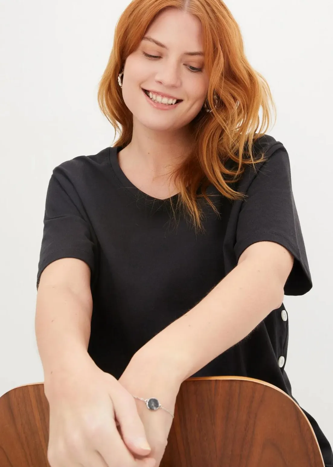 Weites T-Shirt aus Bio-Baumwolle