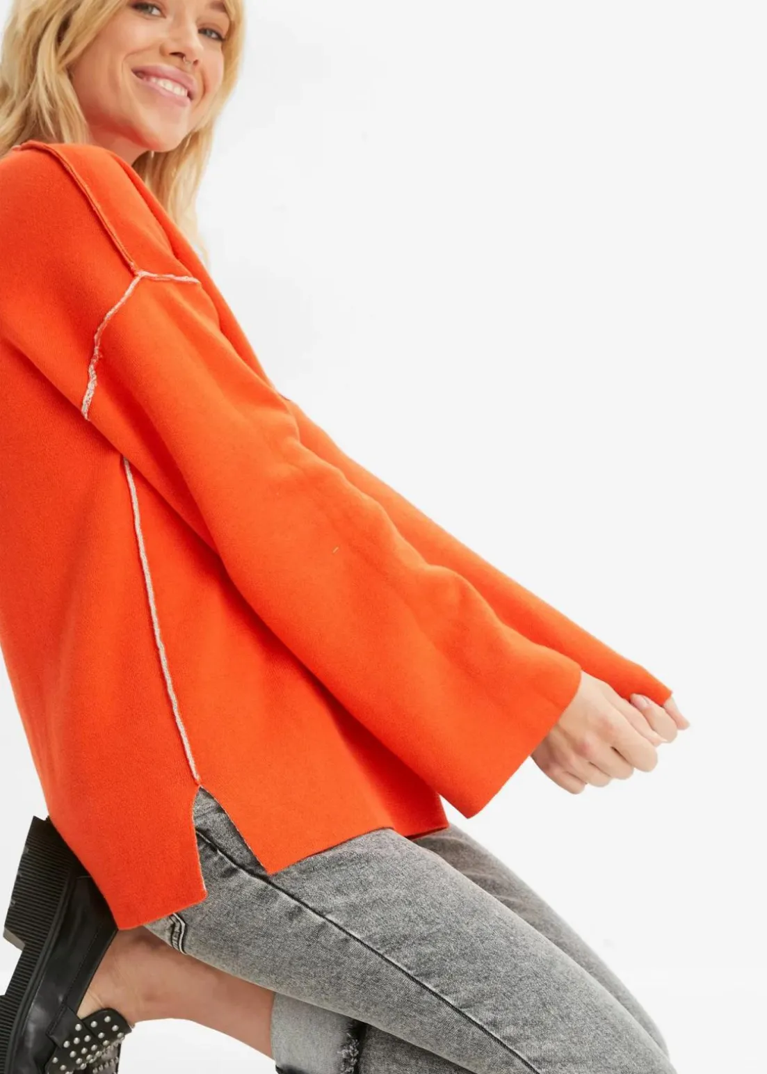 Wende-Pullover aus Feinstrick