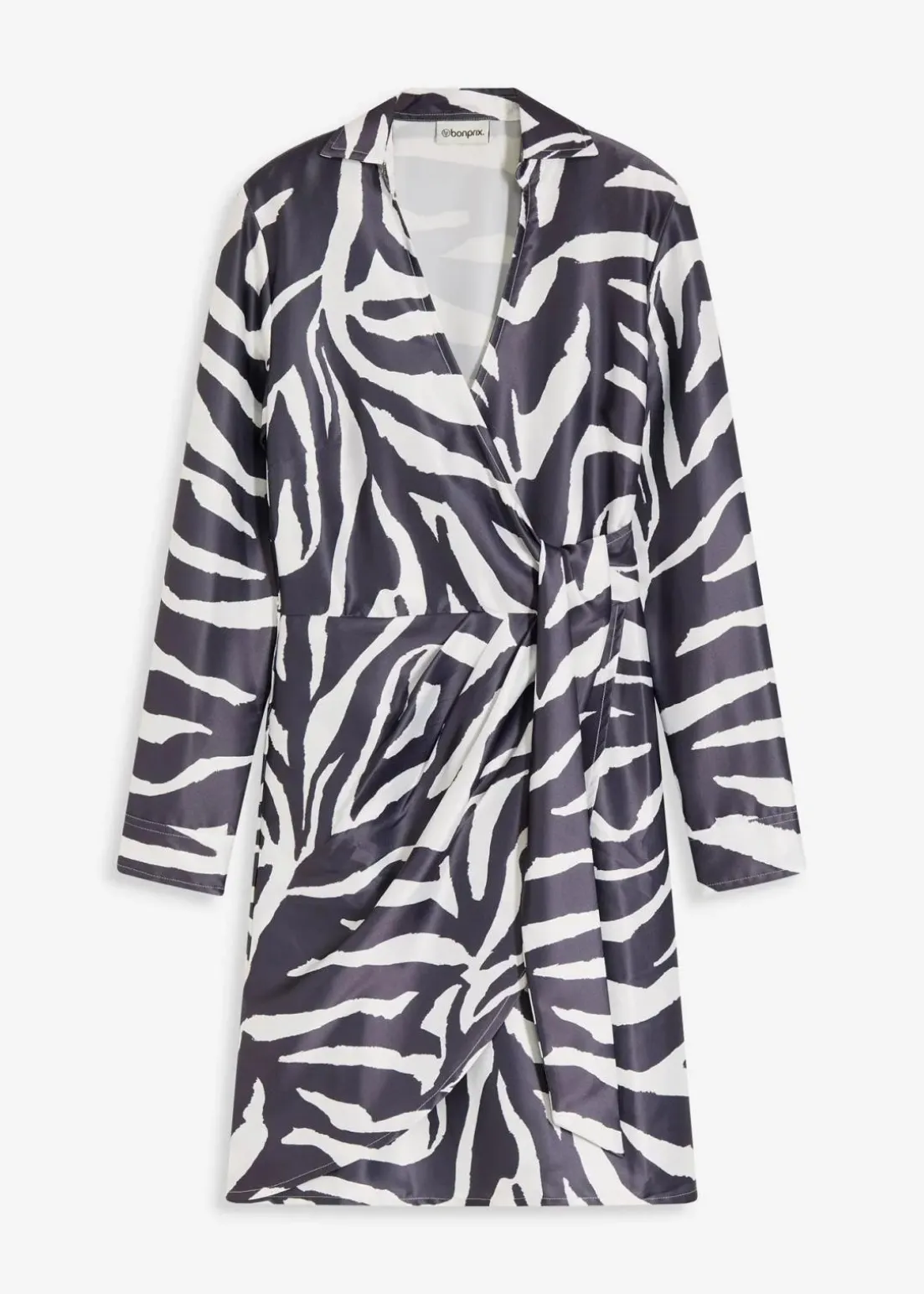 Wickelkleid aus fließendem Satin