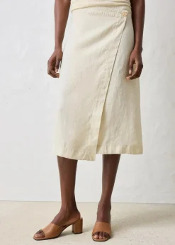 Wickelrock aus reinem Leinen