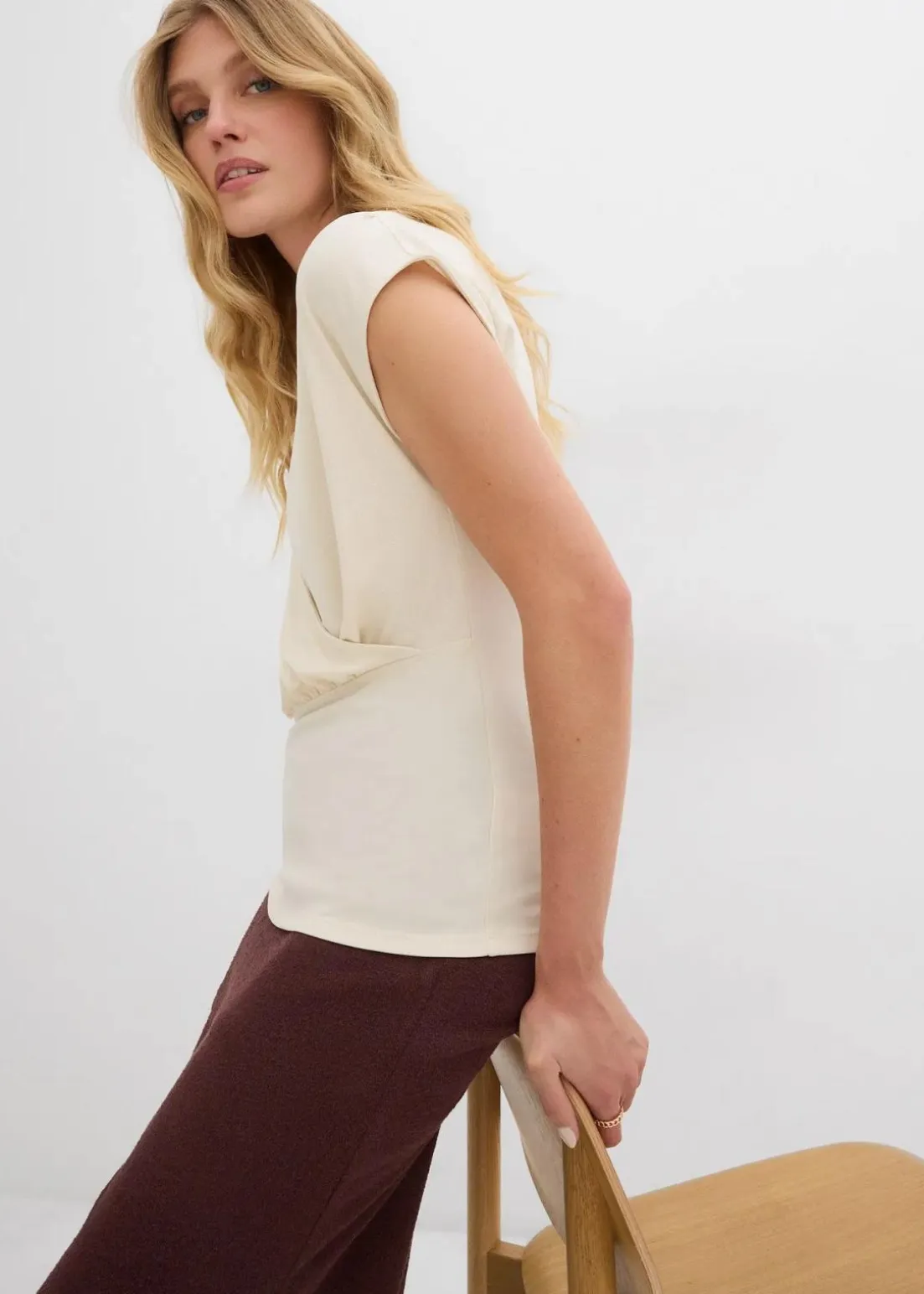 Wickelshirt aus fließendem Viskose-Mix