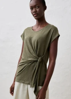 Wickelshirt aus reinem Leinen