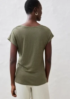 Wickelshirt aus reinem Leinen