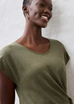 Wickelshirt aus reinem Leinen