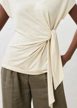 Wickelshirt aus reinem Leinen