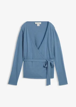 Wickelstrickjacke mit Merinowolle