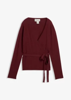 Wickelstrickjacke mit Merinowolle