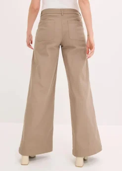 Wide Leg Hose mit Stretch