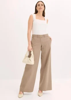 Wide Leg Hose mit Stretch