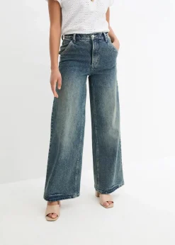 Wide Leg Jeans High Waist, Low Stretch