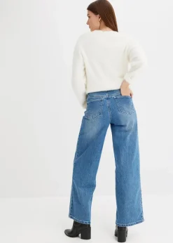 Wide Leg Jeans Mid Waist