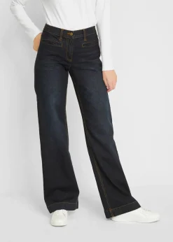 Wide Leg Jeans Mid Waist, Bequembund