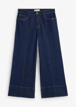 Wide Leg Jeans Mid Waist, cropped