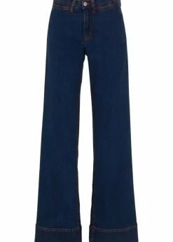 Wide- Leg Jeans Mid Waist, Komfort-Stretch