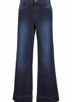 Wide Leg Jeans Mid Waist, Stretch