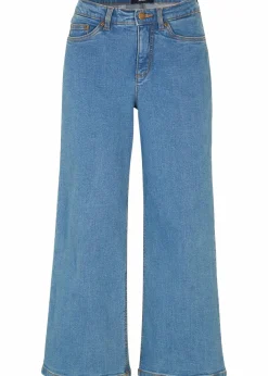 Wide Leg Jeans Mid Waist, cropped