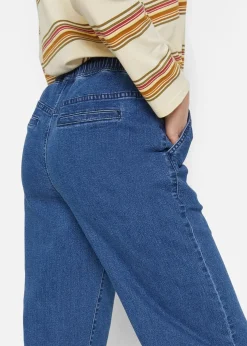 Wide Leg Jeans Mid Waist, Stretch