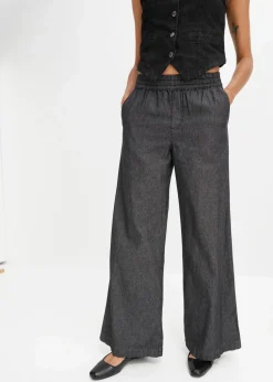 Wide-Leg-Jeans, High Waist