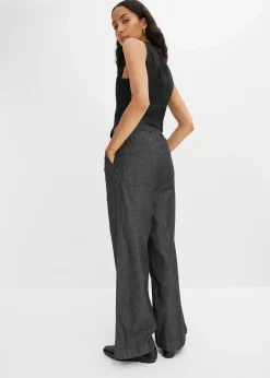 Wide-Leg-Jeans, High Waist