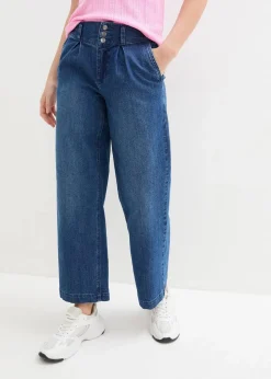 Wide-Leg-Jeans High Waist, Bequembund