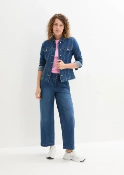 Wide-Leg-Jeans High Waist, Bequembund