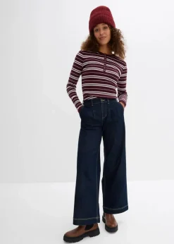 Wide-Leg-Jeans High Waist, Bequembund