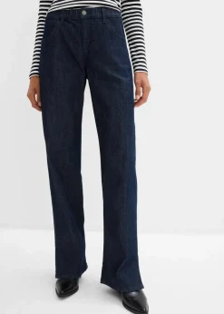 Wide-Leg-Jeans High Waist, Bequembund