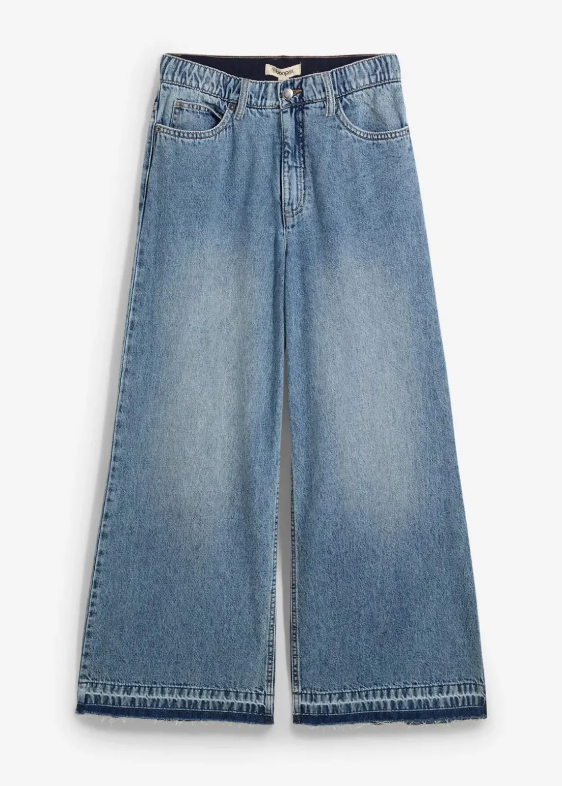 Wide-Leg-Jeans High Waist, cropped