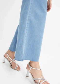 Wide-Leg-Jeans, High Waist, cropped