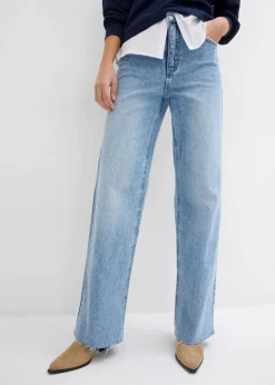 Wide-Leg-Jeans, High Waist, full Length